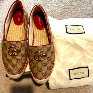 Red Gucci shoes